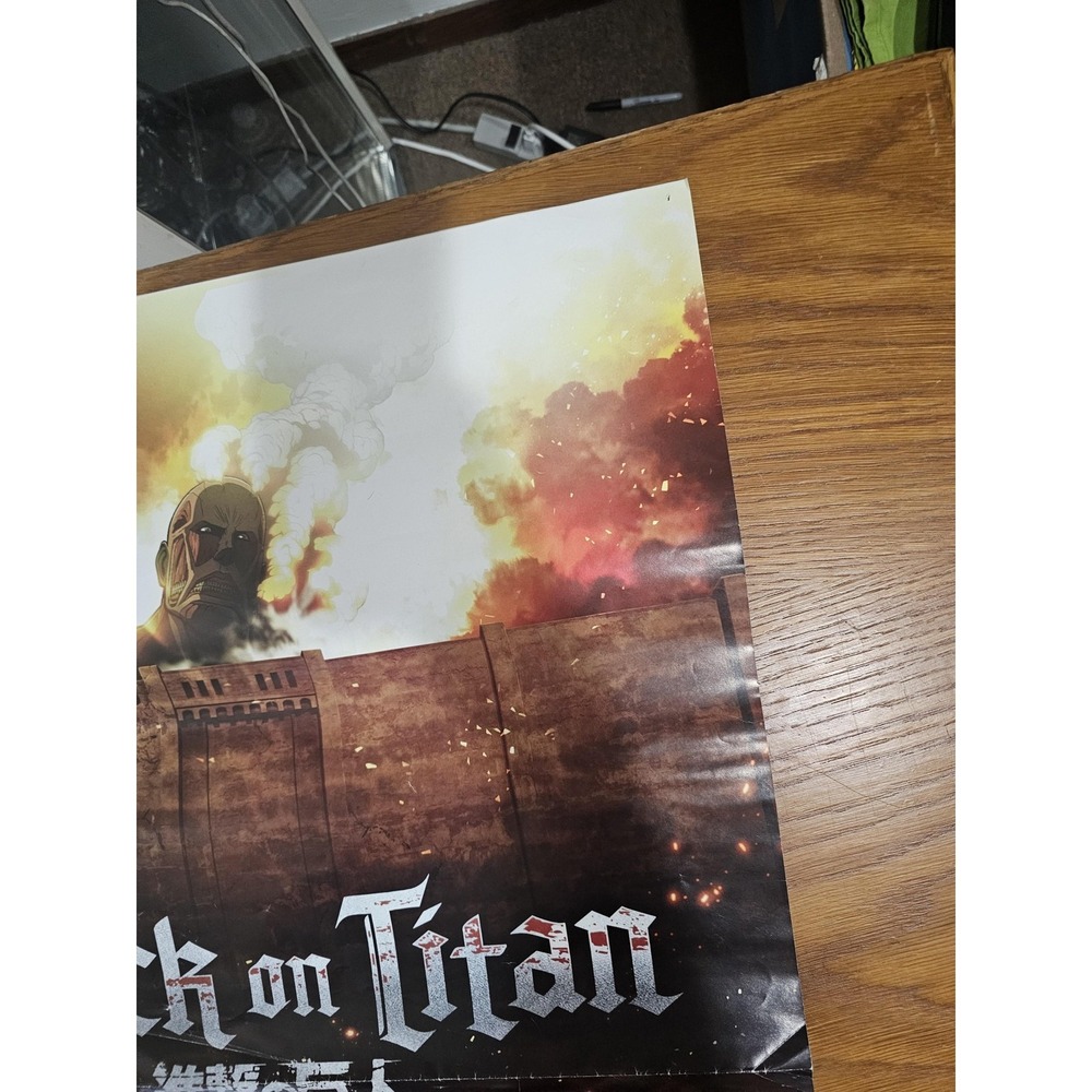 Attack On Titan Eren Yeager Colossal Anime Poster 22x34 Trends Funimation Color - Picture 6 of 9